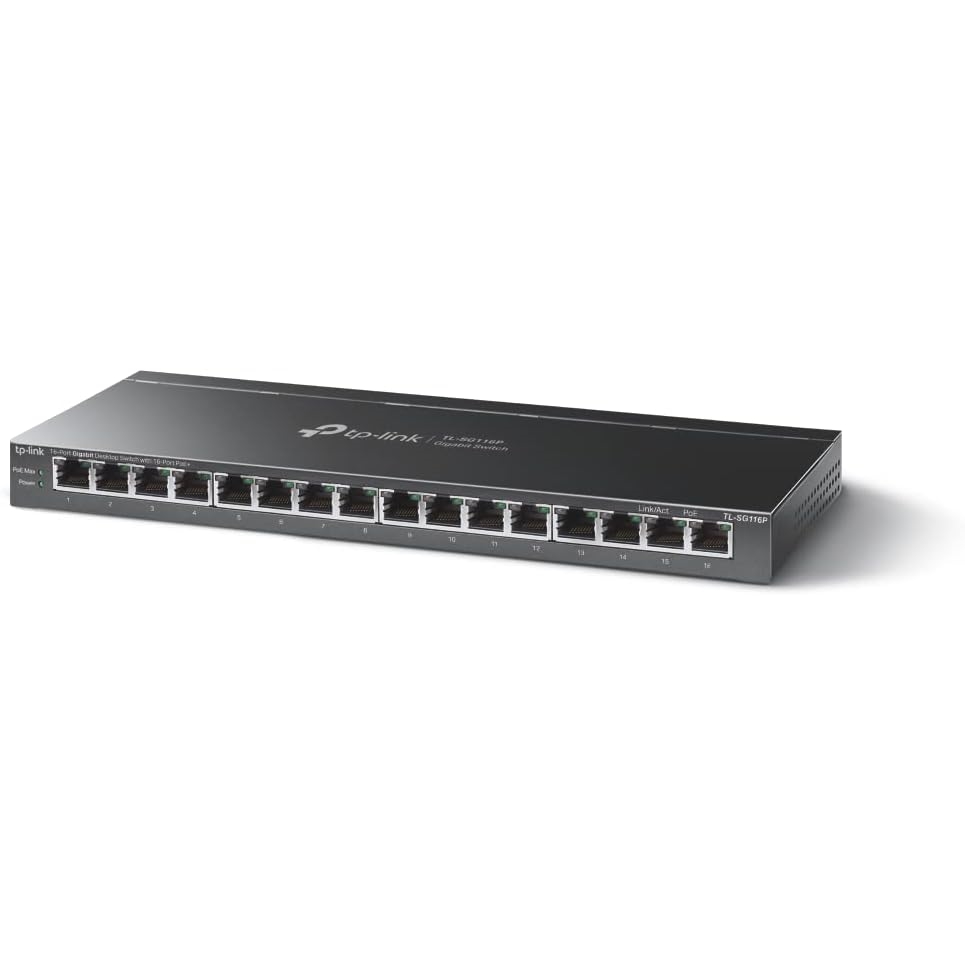 TP-LINK%20TL-SG116P%2016%20PORT%2010/100/1000%2016%20PORT%20POE+%20YONETILEMEZ%20DESKTOP%20SWITCH