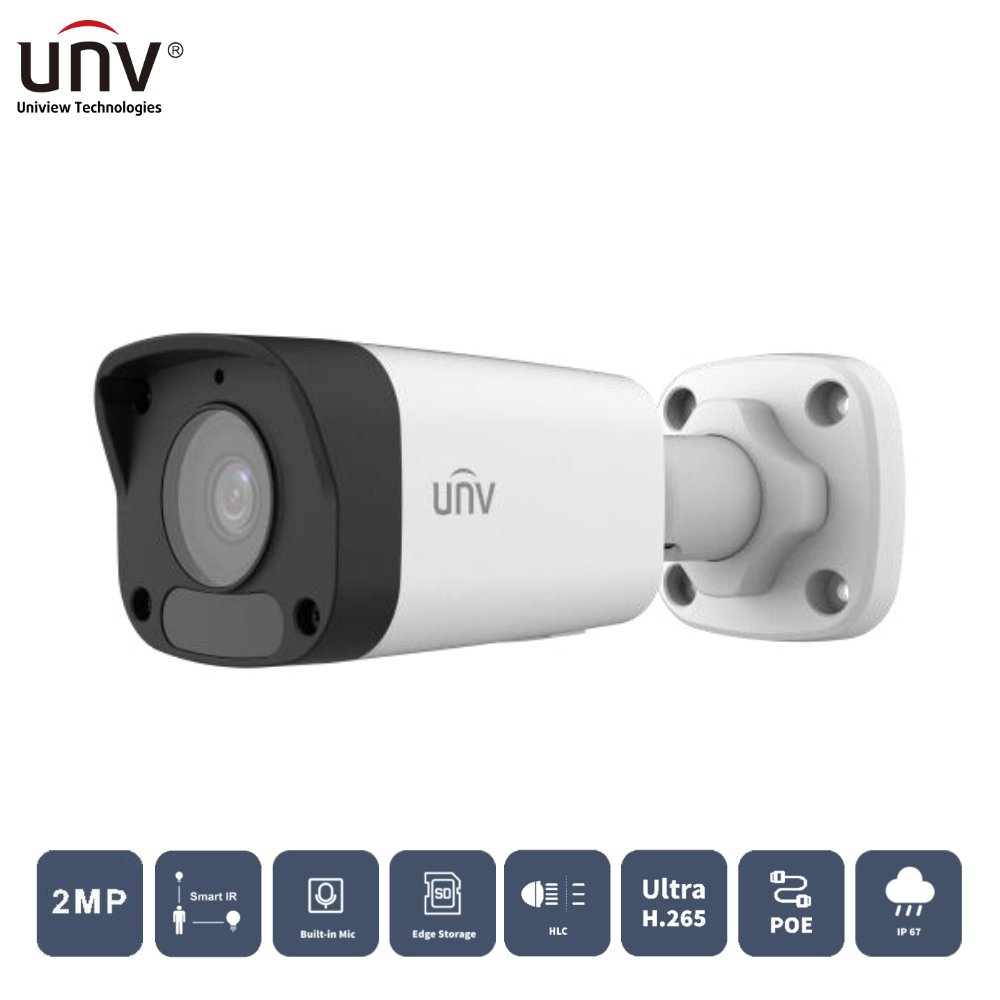 UNIVIEW%20IPC2122LB-ASF28K-A%202MP%202.8MM%2030MT%20IP67%20H265+%20IR%20BULLET%20IP%20KAMERA%20(Dahili%20Sesli)