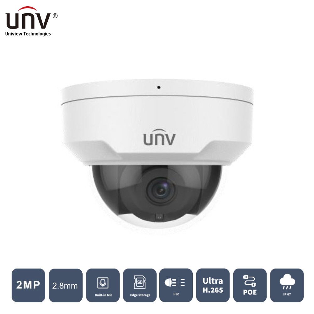 UNIVIEW%20IPC322LB-ASF28K-A%202MP%202.8MM%2030MT%20H265+%20IP67/IK10%20IP%20DOME%20KAMERA%20(Dahili%20Sesli)