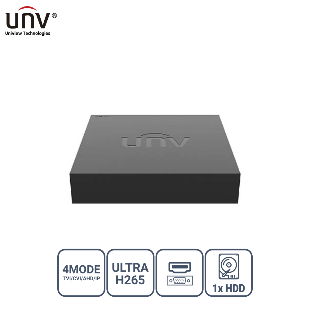 UNIVIEW%20XVR301-04F%204%20KANAL%201x%20HDD%20H65+%20HİBRİT%20DVR%20KAYIT%20CİHAZI