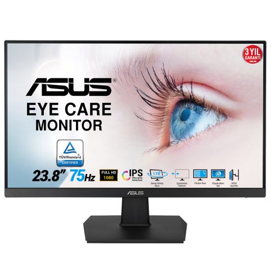 ASUS VA24EHE 23.8’’ 5MS 75Hz 1920x1080 VGA/DVI/HDMI VESA IPS LED MONITOR