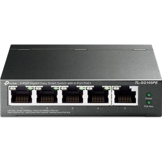 TP-LINK TL-SG105PE 5 PORT 10/100/1000 4 PORT POE+ DESKTOP SWITCH