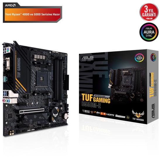 ASUS TUF GAMING B550M-E 4xDDR4 DP/HDMI/VGA 2xM.2 AM4 ANAKART