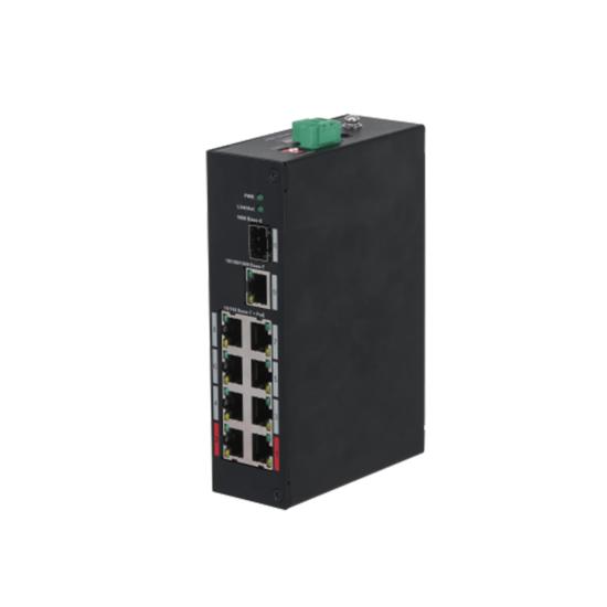 DAHUA PFS3110-8ET-96-V2 8 PORT 10/100 8 PORT POE 1 PORT UPLINK+ 1 SFP 96W YONETILEMEZ END. SWITCH