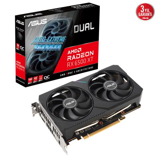 ASUS DUAL-RX6500XT-O4G RX6500XT 4GB GDDR6 HDMI/DP PCI-E 4.0