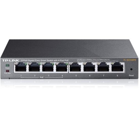 TP-LINK TL-SG108PE 8 PORT 10/100/1000 4 PORT POE EASY SMART DESKTOP SWITCH