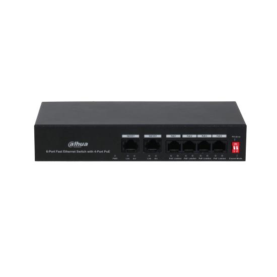 DAHUA PFS3006-4ET-36 4 PORT POE 10/100 2FE UPLINK 36W YONETILEMEZ SWITCH