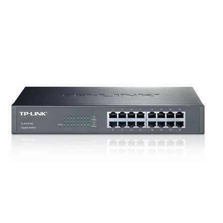 TP-LINK TL-SG1016D 16 PORT 10/100/1000 YONETILEMEZ RACKMOUNT SWITCH