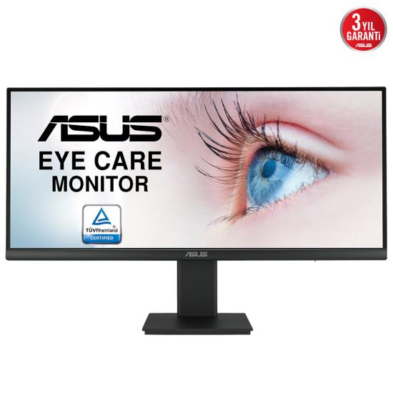 ASUS VP299CL 29 IPS 21:9 Ultra-wide FHD 2560 x 1080 1MS 75HZ DP HDM USB-C MM VESA 3YIL EYECAR FLICKER-FREE CERCEVESIZ DUSUK MAVI ISIK Monitör IPS LED MONITOR