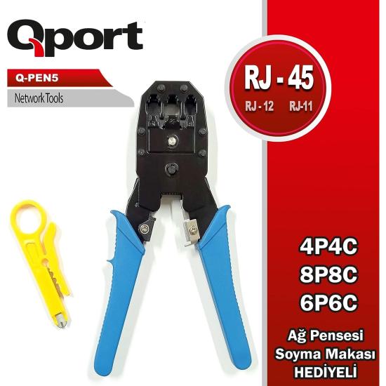 QPORT Q-PEN5 RJ45/RJ11 SIKMA PENSESİ