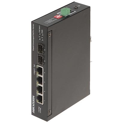 HIKVISION DS-3T0506HP-E/HS(O-STD 4 PORT 10/100/1000 3XGIGA POE + 1XGIGA Hİ-POE 2 X SFP 60W YONETILEMEZ SWITCH