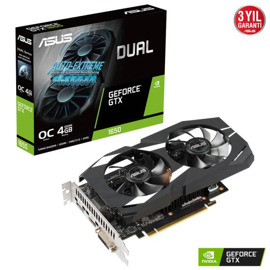 ASUS DUAL-GTX1650-O4GD6-P-EVO GTX1650 4GB GDDR6 128Bit DVI/HDMI/DP