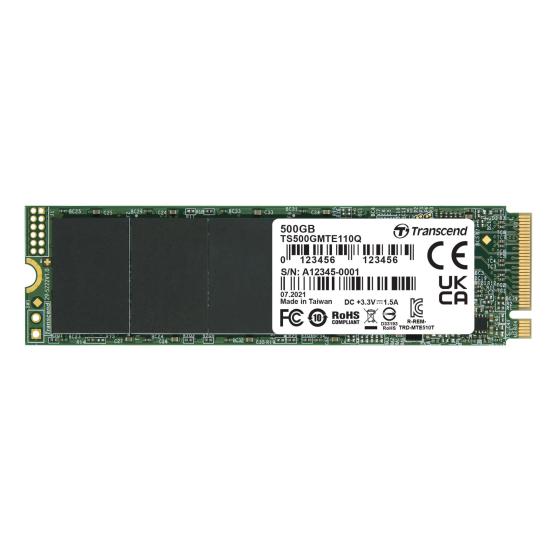 TRANSCEND 500GB 1900/900MB/s PCIE GEN3x4 NVME SSD TS500GMTE110Q