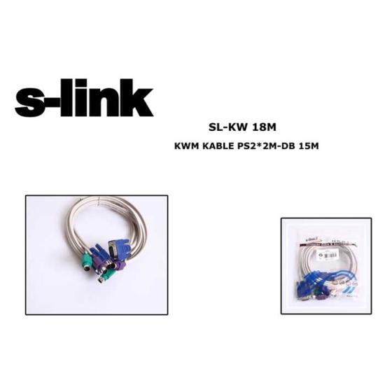 S-LINK SL-KVM18M 1.8M P/S2 KVM KABLO